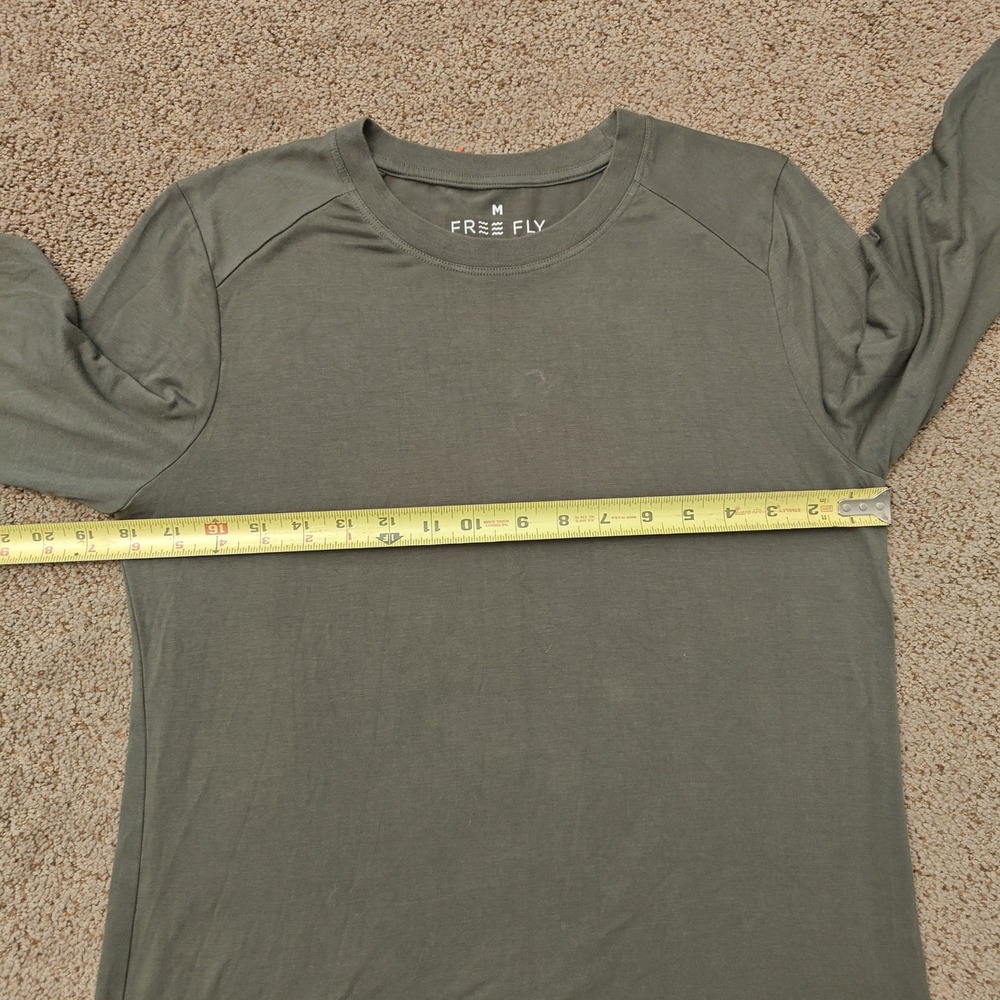 FREE FLY Women Long Sleeve Shirt M Olive Green Bamboo Viscose Gorpcore - Picture 12 of 13